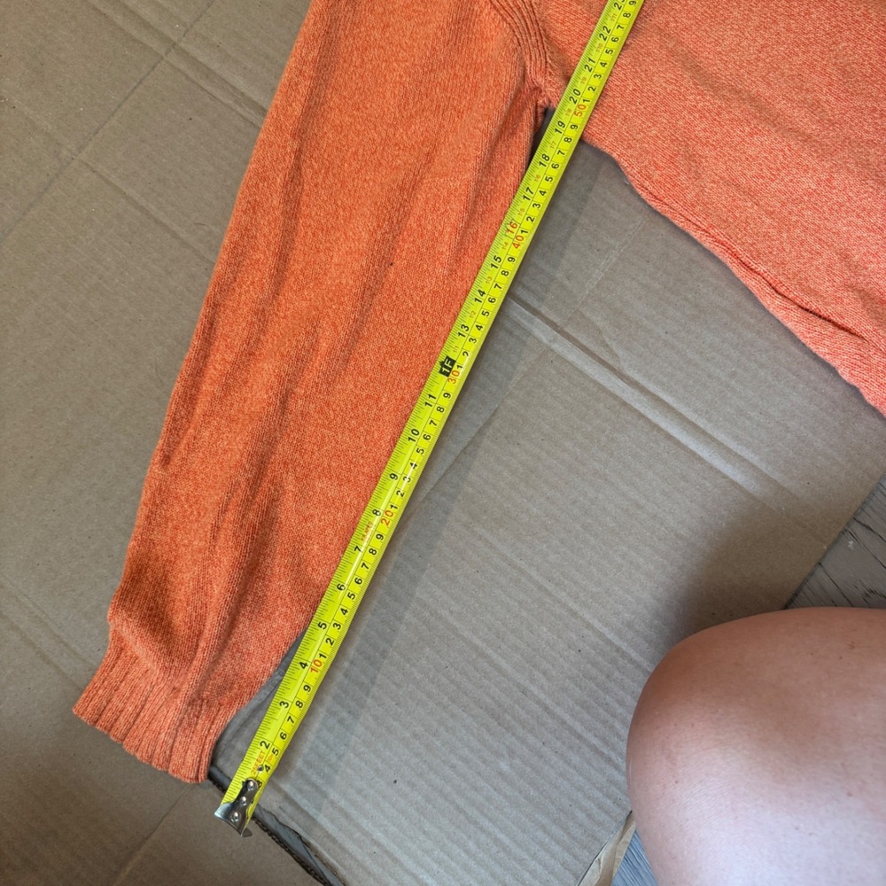 Tommy Hilfiger Mens‎ XL Embroidered Orange Crew Neck Sweater - Picture 7 of 7